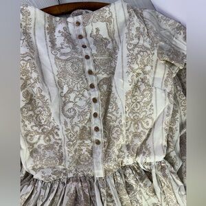 Vintage Jonathan Logan Dress Midi 50's toile de Jouy pattern